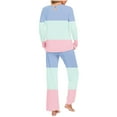 thumbnail image 4 of Women Pajama Pijama Set Pajama Women Ladies' Gradient Printed Casual Top Pants Pajama Set, 4 of 6