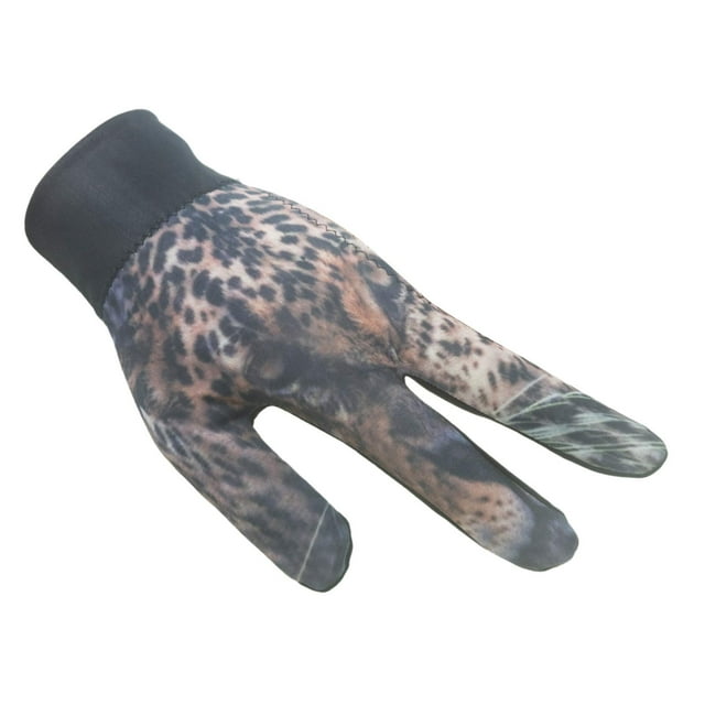 Guante de Billar de 3 Dedos, Guante de Billar para Mano Izquierda, Guantes Antideslizantes, Cómodo Guante Elástico para Adultos, Guante para Taco de B Estilo D