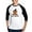 Black/White, variant on CafePress - Spooky Halloween Design Adorable Ghosts And Bats - Cotton Baseball Jersey, 3/4 Raglan Sleeve Shirt