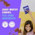 thumbnail image 4 of Double Chocolate Bolt Cookies - Vegan Friendly Chocolate Chip Cookies, Healthy, Dairy Free, Plant Based Snack for Kids, Nut Free, 40% Less Sugar - 2 Boxes (16 Pouches), 4 of 5