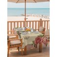 thumbnail image 3 of 52x70 Inch Outdoor Tablecloth with Umbrella Hole Zipper Rectangle Eiffel Tower Rectangular Tablecloths Waterproof Rustic Butterfly Botanical Rose Flowers Brown Patio Table Cloth Cover for Picnic, 3 of 8