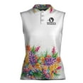 thumbnail image 2 of Custom Name Colorful Flower I'm Using My Golf Words Women Sleeveless Polo XS-4XL, 2 of 5