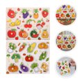 thumbnail image 3 of 2 piezas Montessori de madera rompecabezas de juguete para niños, tablero de rompecabezas de frutas y verduras de aprendizaje temprano, actividad educativa de rompecabezas para niños y niñas, 3 of 8