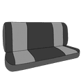thumbnail image 3 of CalTrend Rear Solid Bench SportsTex Seat Covers for 1981-1991 Chevy R10|R1500 Suburban|C10/C20 - CV165-03GG Charcoal Insert with Black Trim, 3 of 3
