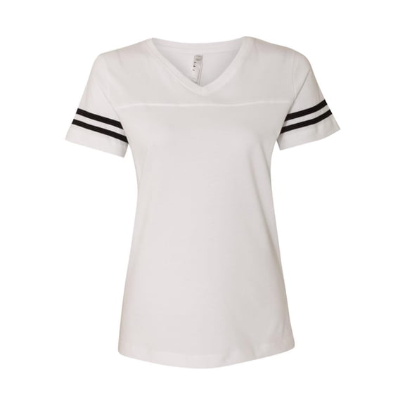 LAT Women's Football V-Neck Fine Jersey Tee