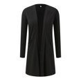 thumbnail image 3 of HCYSFG Womens Solid Color Cardigan Open Front Long Sleeve Longline With Pockets Lightweight Sweater Casual Fall Layering Cover Up, 3 of 6