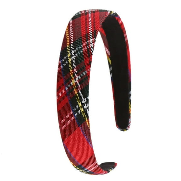 Classical Checkered Hairband Breathable Fabric Wide Hairband Travel Friendly Hair Decoration for Adult Teens Daily Wear
