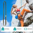 thumbnail image 4 of Cinturón plano de escalada | Poliéster o nailon de alta resistencia | Correa de rappel y montañismo | Resistente a la abrasión | Cojinete de carga 22kN | 120 cm/47,24 pulgadas de circunferencia |, 4 of 5