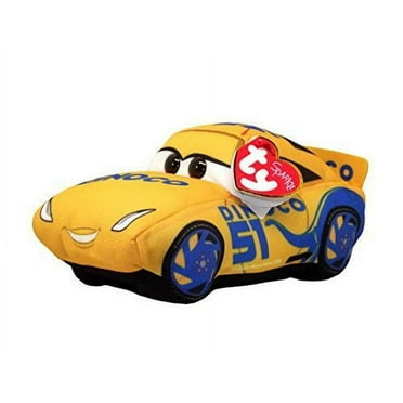 Ty Beanie Babies - Disney Cars- Sparkle -Cruz Ramirez Plush (BONUS ONE RANDOM TY ERASER)