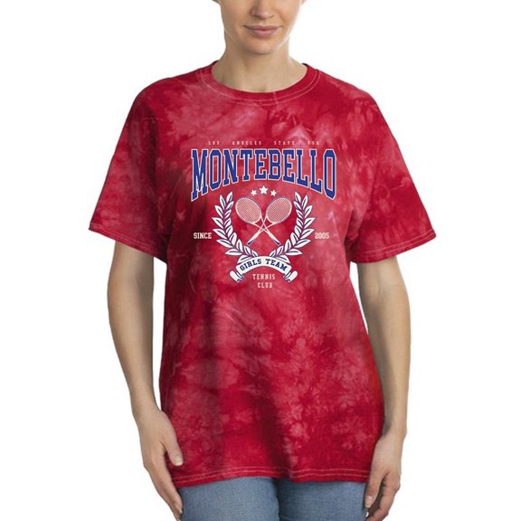 Retro Varsity Montebello Tie Dye Crystal Women -Image by Shutterstock, Female XX-Large