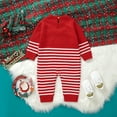 thumbnail image 2 of Christmas Baby Romper Knitted Newborn Boy Girl Jumpsuit Cute Cartoon Elk Infant Xmas Clothing Set Long Sleeve Winter 0-18M, 2 of 7
