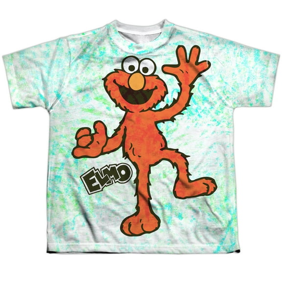Sesame Street - Elmo Scribble - Youth Short Sleeve Shirt - Large