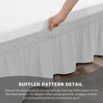 Bed Skirt Queen Size Wrap Around Bed skirt 18 Inch Drop Easy Fit Gathered Style 3 Sided Coverage