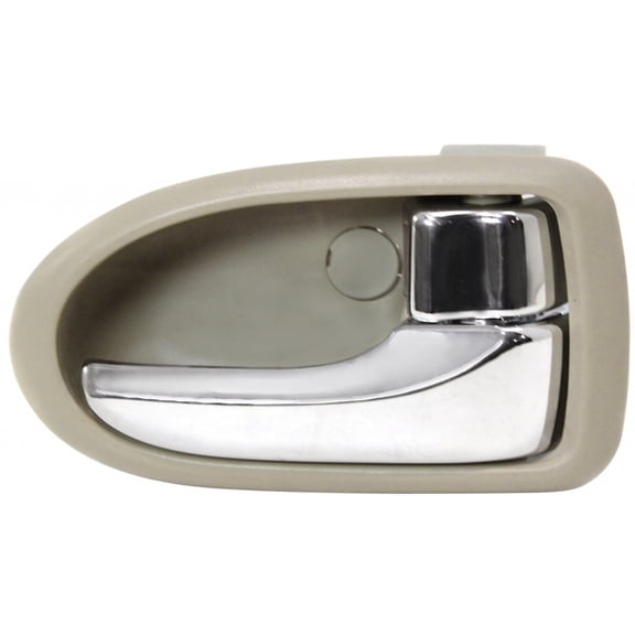 For Mazda MPV Door Handle 2000-2003 Interior | Front Passenger Side | Beige | Chrome | MA1353106 | LC6258330D80