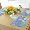 thumbnail image 4 of Ambesonne Nautical Place Mats Set of 4, Grunge Sailboats Ocean, Standard Size, Pale Blue, 4 of 6