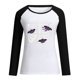 thumbnail image 4 of Camiseta suelta estampada a la moda para mujer, blusa de manga larga, cuello redondo, camisetas informales Pompotops FGAJ8292, 4 of 5