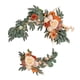 thumbnail image 4 of Guirnalda de flores artificiales rústicas, guirnalda de rosas falsas, hecha a mano para decoración 2 Naranja Rosa, 4 of 9
