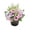 Purple, variant on Artificial Potted Faux Flowers Plastic Simulation Greenery Lifelike Fake Floral Arrangement for Home Office Decor No Maintenance Small Bonsai Style Decorative Set of 6 Beige