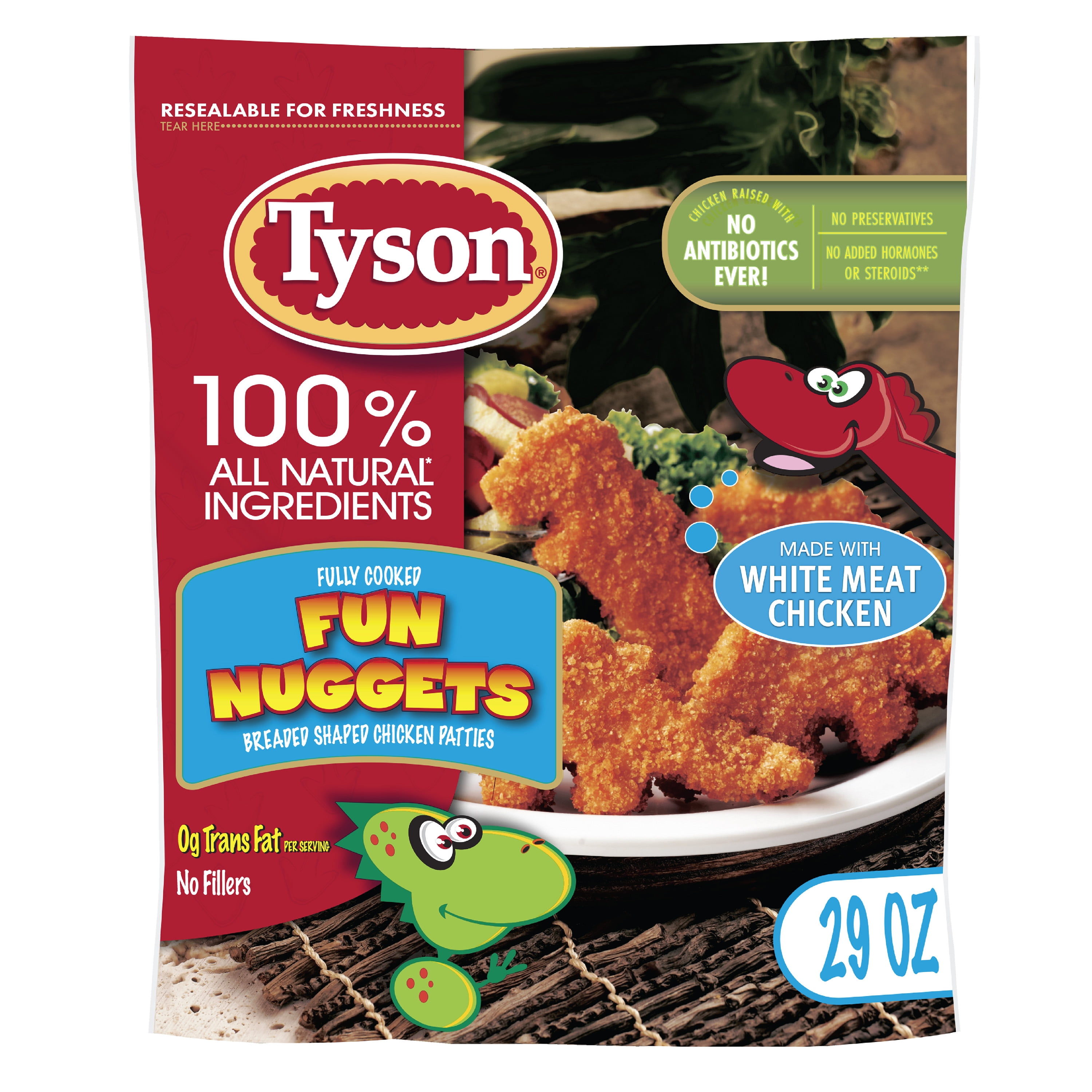 Tyson Fully Cooked Fun Chicken Nuggets,  lb Bag (Frozen) 