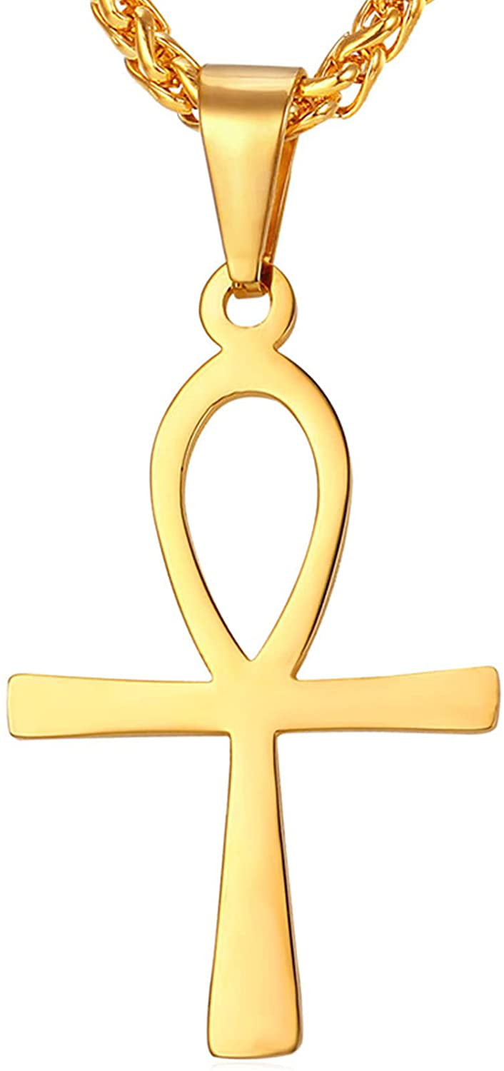 18k Yellow Gold Plated Ankh Cross