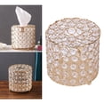 thumbnail image 3 of Matsuzay Elegante soporte de pañuelos de estilo cristalino, caja de almacenamiento de servilletas redonda, dispensador de cubierta, decoración Almacenamiento y organización del hogar, 3 of 5