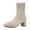 Beige, variant on Black Sock Boots For Womens Knitted Elastic Ankle Pointed Toe High Heel Stylish Everyday Shoes For Casual Wear And Daily Activities Size 37