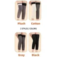 thumbnail image 6 of 1 Pair Men Women Cotton Plush Leg Warmers Winter Rheumatic Arthritis Knee Braces Leggings Leg Sleeves Cycling Running Knee Wraps (Gray-Plush,M (35-50 KG)), 6 of 6