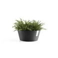 thumbnail image 4 of Ecopots Frankfurt Durable Modern Round Indoor/Outdoor Recycled Based Composite Flower Pot Planter, Dark Grey, 12", 4 of 4