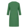 thumbnail image 6 of jobturf Womens Nightgown Casual Loose 3/4 Length Sleeve Sleepshirts Soft Comfy Pajama Dress Summer Fashion Lightweight Nightwear, 6 of 7