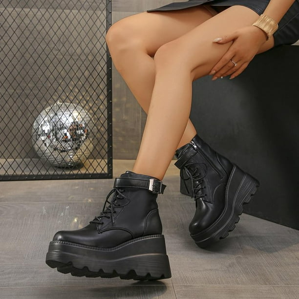 ショートブーツ・ブーティ Raina Basic Spandex Garbo Ankle Boots (8 cm, 5 COLOR) Aueoeo Womens Wedge Heel Ankle Boots Platformence Zipper