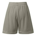 thumbnail image 5 of Woman’s Shorts Womens Casual Shorts Stylish Women's High Waist Tailored Shorts for Casual Work and Summer Outings Comfortable Pleated Design with Pockets for Everyday and Dressy Occasions, 5 of 6