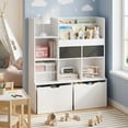 thumbnail image 4 of AKDSteel Toy Storage Organizer And Kids Bookshelf, Wood Cabinet For Playroom, 4 of 8