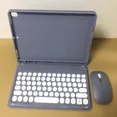 thumbnail image 1 of Pour iPad Mini 5th 4th 3rd 2nd 1st avec Clavier Coloré Étui Support en Cuir Étui Touches Rondes Clavier Sans Fil pour Tablette 7.9 Pouces avec Souris J Français, 1 of 6