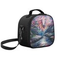 thumbnail image 2 of Uourmeti Kids Insulated Lunch Bag featuring Watercolor Horse River Design - Perfect for School and Outdoor Picnics, 2 of 6
