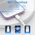 thumbnail image 2 of Cable de carga BSTOEM, paquete de 2, 1,8 m, Lightning, certificado MFi, 2 of 7