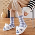 thumbnail image 2 of Slipper Socks for Women with Grippers Non Fuzzy Grip Winter Warm Cozy Thick Comfy Soft Cabin Socks, 2 of 7