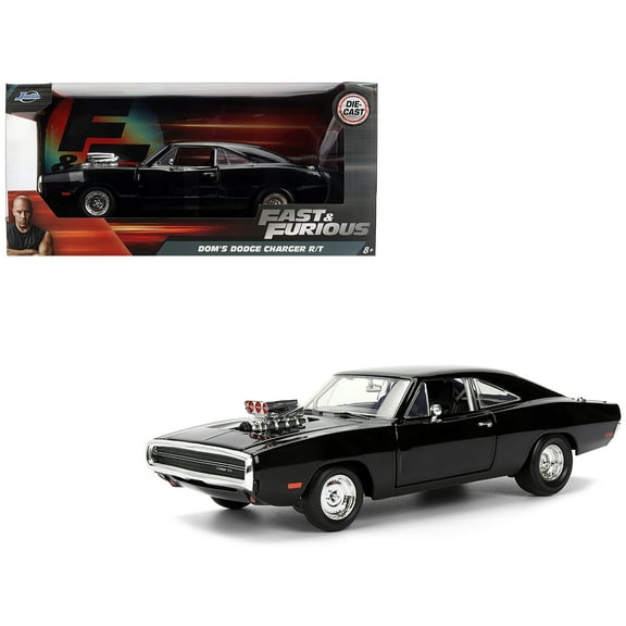 Dom's 1970 Dodge Charger R/T Black "F9" (2021) Movie "Fast & Furious" Series 1/24 Diecast Model Car by Jada
