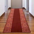 thumbnail image 6 of Made Runner Rug Low Pile With Rubber Backing For Kitchen Foyer Hallway Entry Choose Your Length Size 26 Inch Wide Southwest Bohemian Design Burnt Orange Red Color (6 feet x 26 inch), 6 of 6
