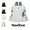 blue and white, variant on Women Convertible PU Backpack, 3 Ways Carry Anti-Theft Waterproof Daypack, Fits 12 inch Tablet for Commute School Travel