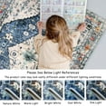 thumbnail image 2 of Wonnitar 5'x7' Area Rugs for Living Room Boho Tribal Washable Bedroom Rugs Large Soft Dining Room Mat Non Slip Indoor Carpet for Dorm Kitchen Nursery Dining Bedroom,Blue, 2 of 9