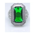 thumbnail image 2 of Dahlia Statement Ring Womens Green Emerald Cubic Zirconia Ginger Lyne Collection, 2 of 5