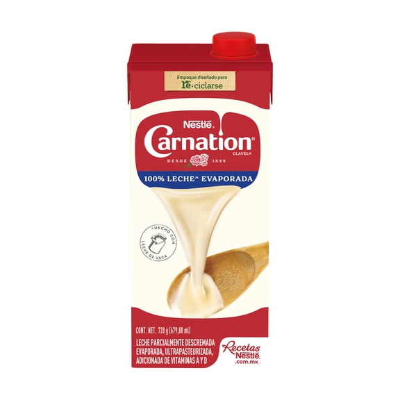 Leche evaporada Carnation clavel 720 g