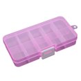 thumbnail image 1 of Boîte de Rangement Transparente 10 Compartiments pour Bijoux, Composants, Boîtes à Outils, Organisateur de Pièces, Conteneur, Accessoires, Outils, Rose, 1 of 7