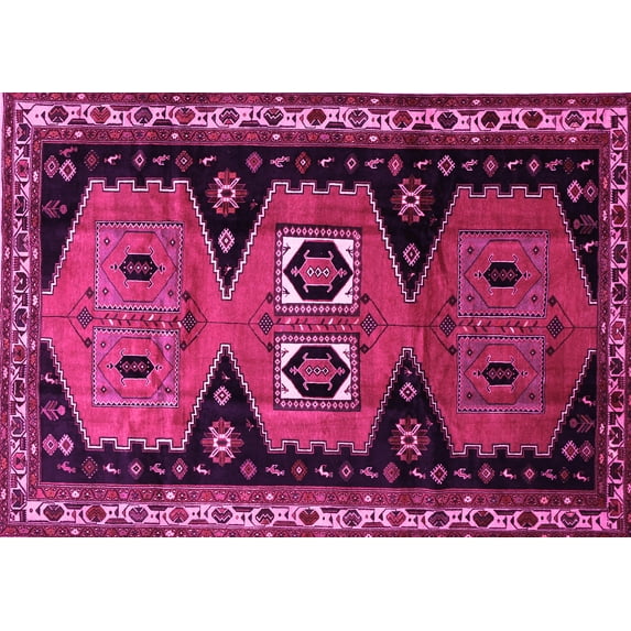 Ahgly Company Indoor Rectangle Persian Pink Traditional Area Rugs, 4' x 6'
