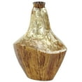 thumbnail image 3 of DecMode Large Gold Capiz Shell & Natural Banana Wood Vase, 11”x 15”, 3 of 8