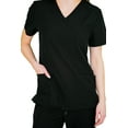 thumbnail image 3 of Green Town Scrubs for Women - Mock Wrap V-Neck Scrub Top, 3 Pockets, Lightweight, Stretch Fabric, Easy Care, 3 of 6