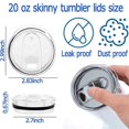 thumbnail image 3 of Skinny Tumbler Replacement Lids 10 Pack, Plastic Splash Resistant Lids Covers Spill Proof for Skinny, 3 of 5