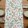 thumbnail image 5 of Table Runners 120 Inches Long Dress Scarves, Boho Flower Farmhouse Coffee/Dining/Kitchen Table Runner for Living Room, Spring Watercolor Paisley Floral Leaf Plant 13x120 Inch, 5 of 9