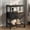 Black, variant on Kelno Nightstand with 2 Fabric Drawers Charging Station USB TypeC Outlets Small Bedside Table with Wood Top Open Storage Shelf, Black Brown
