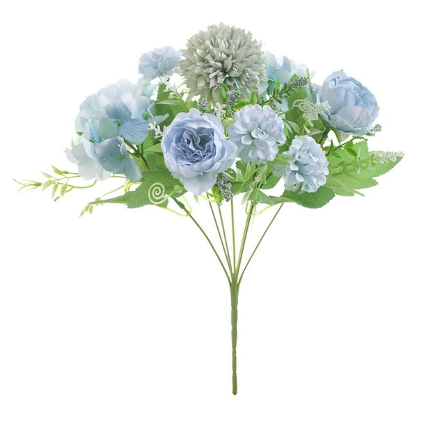 Rosa Flor Flores Simulación Rosa Bouquetss Boda Floral Rosa Flor de seda Flor atada a mano Bouquet